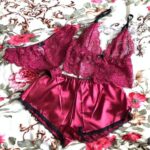 Satin and Lace Three Piece Sleepwear Set by My Secret Drawer® mysecretdrawer.co 59