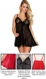Sheer Lace Open Back Sexy Baby Doll by My Secret Drawer® mysecretdrawer.co 49