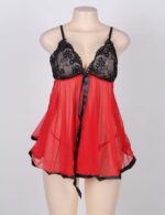Lace, Satin and Sequin Trimmed Sheer Babydoll by My Secret Drawer® mysecretdrawer.co 36