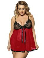 Lace, Satin and Sequin Trimmed Sheer Babydoll by My Secret Drawer® mysecretdrawer.co 29