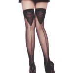 Sexy Sheer Lace Hold-Up Stockings