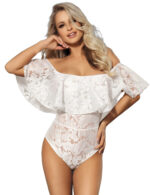 Lace Ruffle Off-The-Shoulder Teddy by My Secret Drawer® mysecretdrawer.co 56