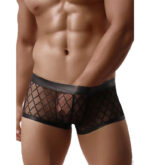 Men’s Faux-Leather Sheer Black Boxers – 2 pack by My Secret Drawer® mysecretdrawer.co 23