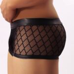 Men’s Faux-Leather Sheer Black Boxers – 2 pack by My Secret Drawer® mysecretdrawer.co 25