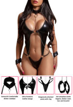 Temptation Leatherette Cut-Out Restraint Bodysuit by My Secret Drawer® mysecretdrawer.co 25
