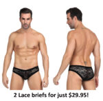 Men’s Lace Pattern Briefs – 2 pack by My Secret Drawer® mysecretdrawer.co 26