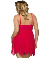 Red Sexy Draping Mesh and Lace Babydoll Set by My Secret Drawer® mysecretdrawer.co 30