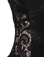 Faux Leather and Black Lace Garter Teddy With Choker Collar by My Secret Drawer® mysecretdrawer.co 34