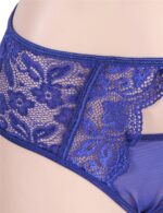Lapis Blue Lace Rim Keyhole Design Padded Bra Set by My Secret Drawer® mysecretdrawer.co 33
