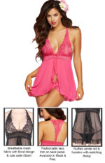 Sheer Mesh Halter Lingerie Set by My Secret Drawer® mysecretdrawer.co 43