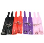 Adult aureve leather bondage fetish 4 colours have handcuffs foot ankle cuffs bdsm sex toys for a couple free delivery mysecretdrawer.co 24