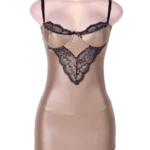 Light Brown Gorgeous Leather Look Chemise