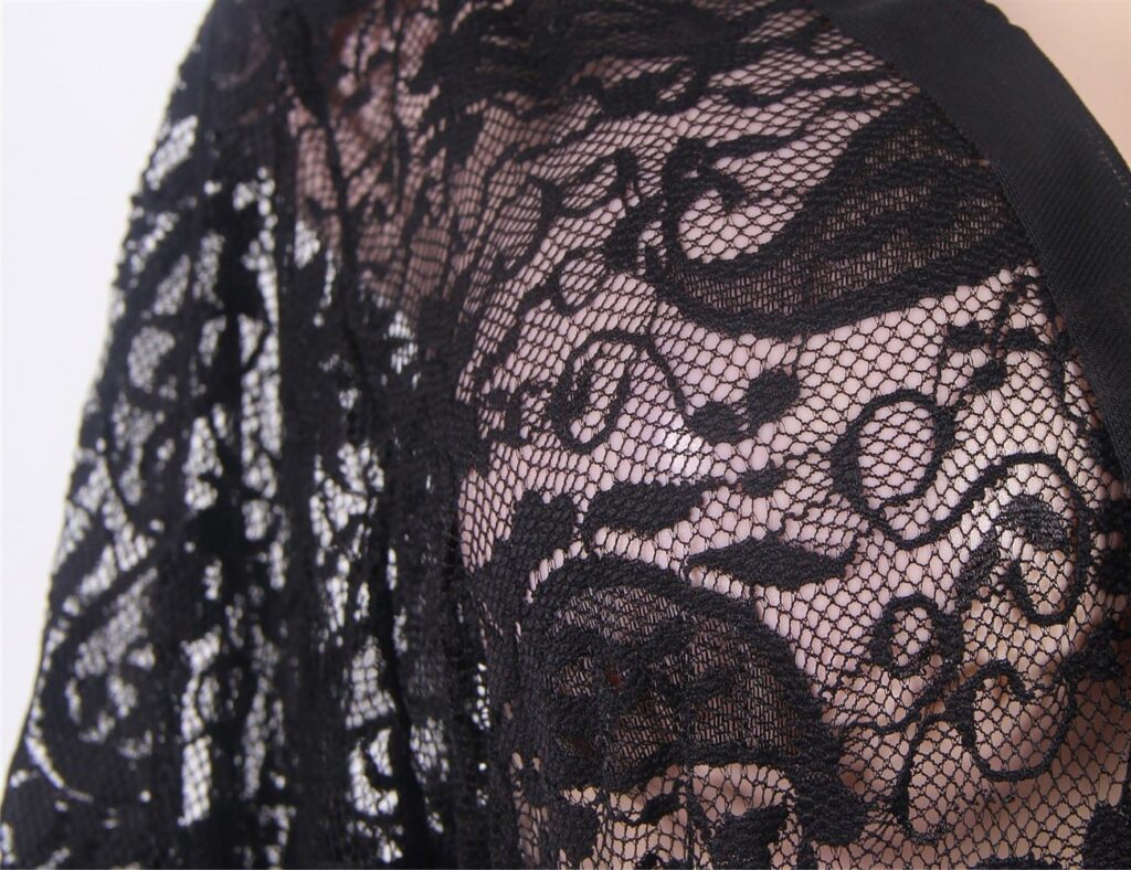 Black Half Long Sleeve Lace Women’s Lingerie by My Secret Drawer® mysecretdrawer.co 31