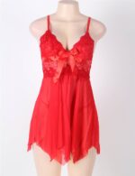Red Sexy Draping Mesh and Lace Babydoll Set by My Secret Drawer® mysecretdrawer.co 31
