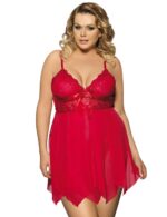 Red Sexy Draping Mesh and Lace Babydoll Set by My Secret Drawer® mysecretdrawer.co 29