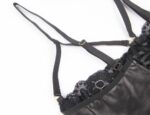 Confession Lace and Faux Leather Bra Set with Garters and Ties by My Secret Drawer® mysecretdrawer.co 43
